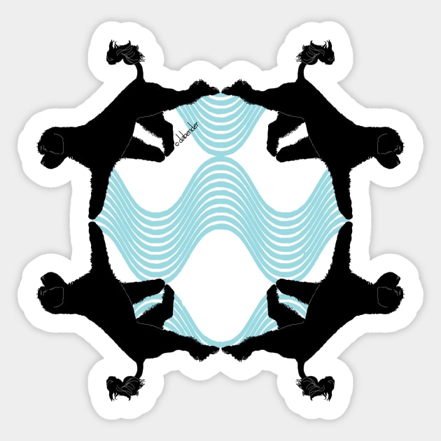 Trotting Retriever Waves Sticker by avondalealley